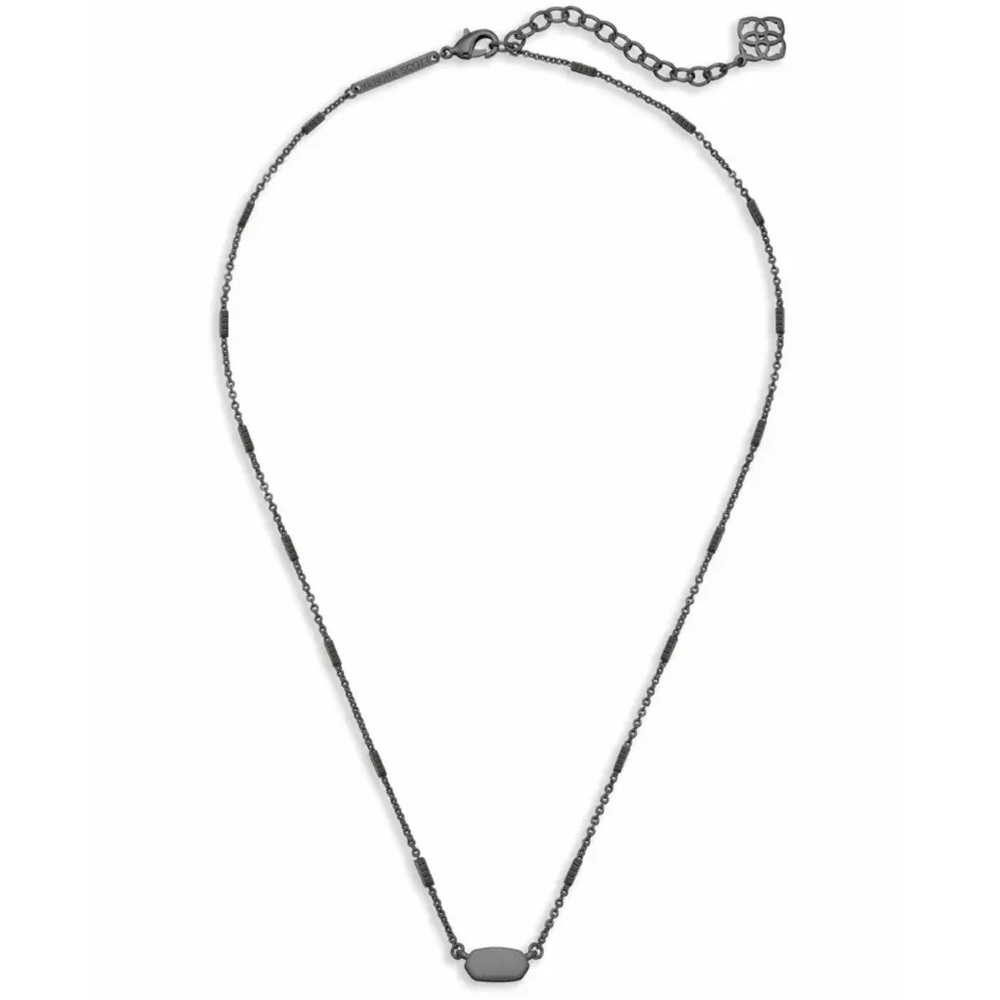 Kendra Scott Fern Pendant Necklace Gunmetal